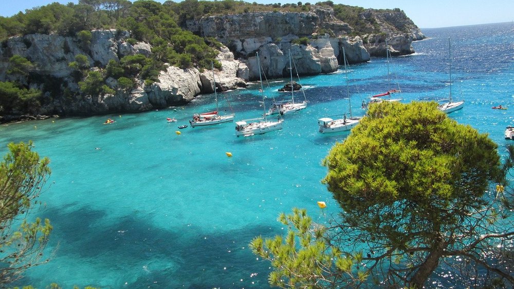 Bucht auf der Insel Menorca