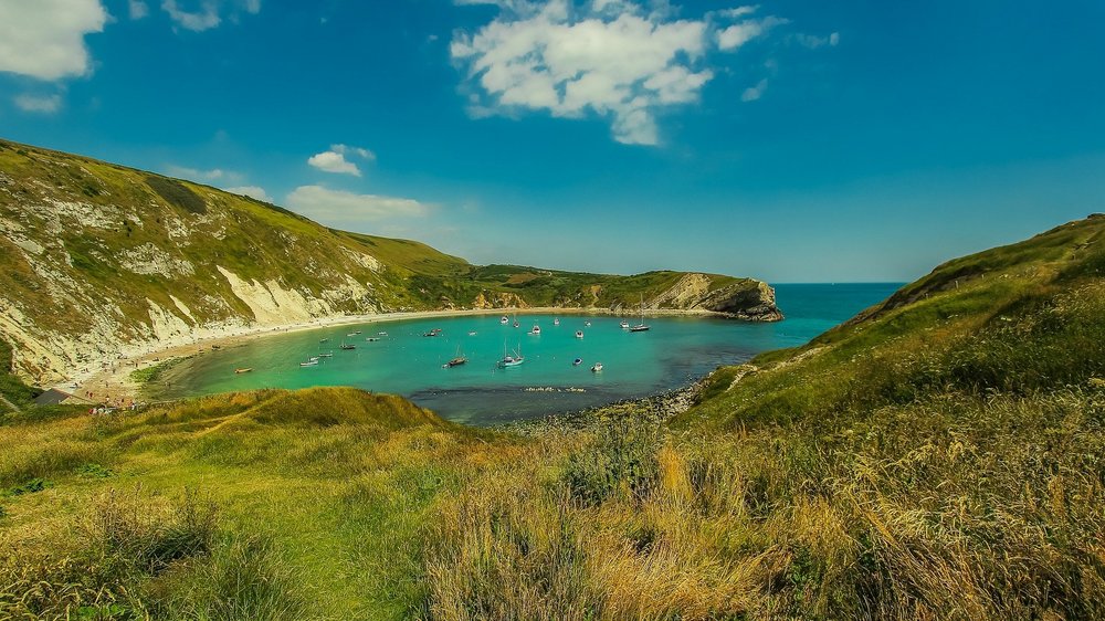 Die Bucht Lulworth Cove in Dorset